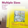 thumbnail image 2 of Strathmore 300 Side Spiral Binding Acid-Free Medium-Weight Mixed Media Pad, 90 lb, 11 X 14 in, 40 Sheets, 2 of 6