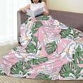 thumbnail image 6 of Honeii Lilies Flowers Print Fleece Blanket - Throw Blanket for Bed, Sofa, Couch, Camping, and Travel , Microplush Ultra Soft Warm Blanket-40"x30", 6 of 7