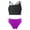 Black&Purple, variant on Zaldita Kids Girls Two Piece Swimsuit Tankini Wetsuit Rash Guard Cami and Brief Panties Trunks Set Black&Lily 10