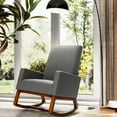 thumbnail image 2 of Patiojoy Rocking Chair Comfortable Rocker Modern High Back Armchair, 2 of 10