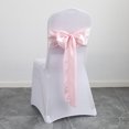 thumbnail image 4 of 10 Uds. Fajas de satén para sillas, fajas para sillas con lazo, funda para sillas de banquetes para decoraciones para el hogar, bodas y fiestas, 4 of 5