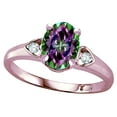 thumbnail image 3 of Star K � Oval 8x6 Rainbow Mystic Topaz Love Promise Ring, 3 of 9