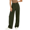 thumbnail image 2 of BUIGTTKLOP Corduroy Dress Pants for Women Business Casual Outfits High Waisted Work Slacks Wide Leg Office Trousers, 2 of 7