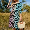 thumbnail image 4 of Cheetah Pattern Dress Summer Dresses Woman Street Style Big Size Casual Dress, 4 of 9
