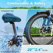 Elifine 500W 20 Folding Electric Bike for Adults, Full Suspension Foldable Ebike with 5 Riding Modes, 48V 7.8Ah Battery, Aluminum Alloy Commuter Electric Bicycle for Men Women UL2849