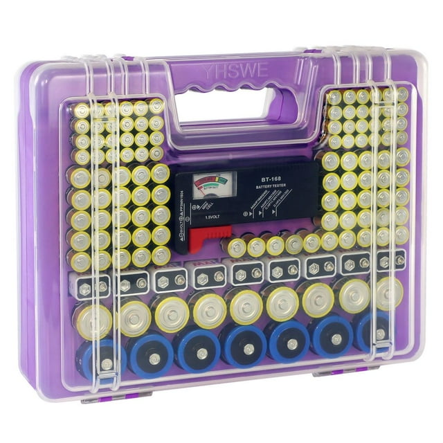 Battery Storage Organizer,YHSWE The Battery Organizer Storage Case with