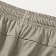 thumbnail image 7 of Besolor Mens Shorts Summer Lightweight Breathable Thin Workout Running Elastic Waist Drawstring Shorts with Pockets(3X-Large,Khaki), 7 of 7