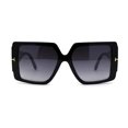 thumbnail image 1 of Womens Trendy Squared Rectangular Butterfly Sunglasses Black Smoke, 1 of 4