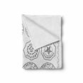 thumbnail image 2 of Travel Soft Flannel Fleece Throw Blanket, Stamps from All over the World Historical Landmarks Tourist Attraction European, Cozy Plush for Indoor and Outdoor Use, 60" x 80", Black White, by Ambesonne, 2 of 6