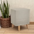 thumbnail image 5 of Knitted Jacquard Polyester Square Ottoman Cover Fit Length 13"-18", Black, 5 of 6