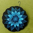 thumbnail image 6 of HELLOYOUNG 10inch Mandala Flower Metal Wind Chime Atmosphere Pendants - Durable Hanging Spinner with Blue & Golden Design for Indoor/Outdoor Garden and Patio Decor.Wind Chime, 6 of 10
