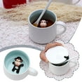thumbnail image 4 of QHUDLV 400ml Ceramic Mugs Cute Cartoon Stereo Animal Gift Cups Couple Milk Drinking Mug Water Water Cup Household T6i4 Coffee, 4 of 9