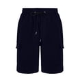 thumbnail image 5 of uikmnh Mens Sweatpants Men's Solid Color Summer Shorts Overalls Pocket Design Sports Crotch Pants Size:M, 5 of 8