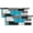 Geometry Blue, variant on 2 Pack Valances Window Treatments Grey and Black Geometry Abstract Modern Art Blackout Drapes Adjustable Curtain Valances for Windows Living Room Kitchen Over Sink 18x52 Rod Pocket Valances