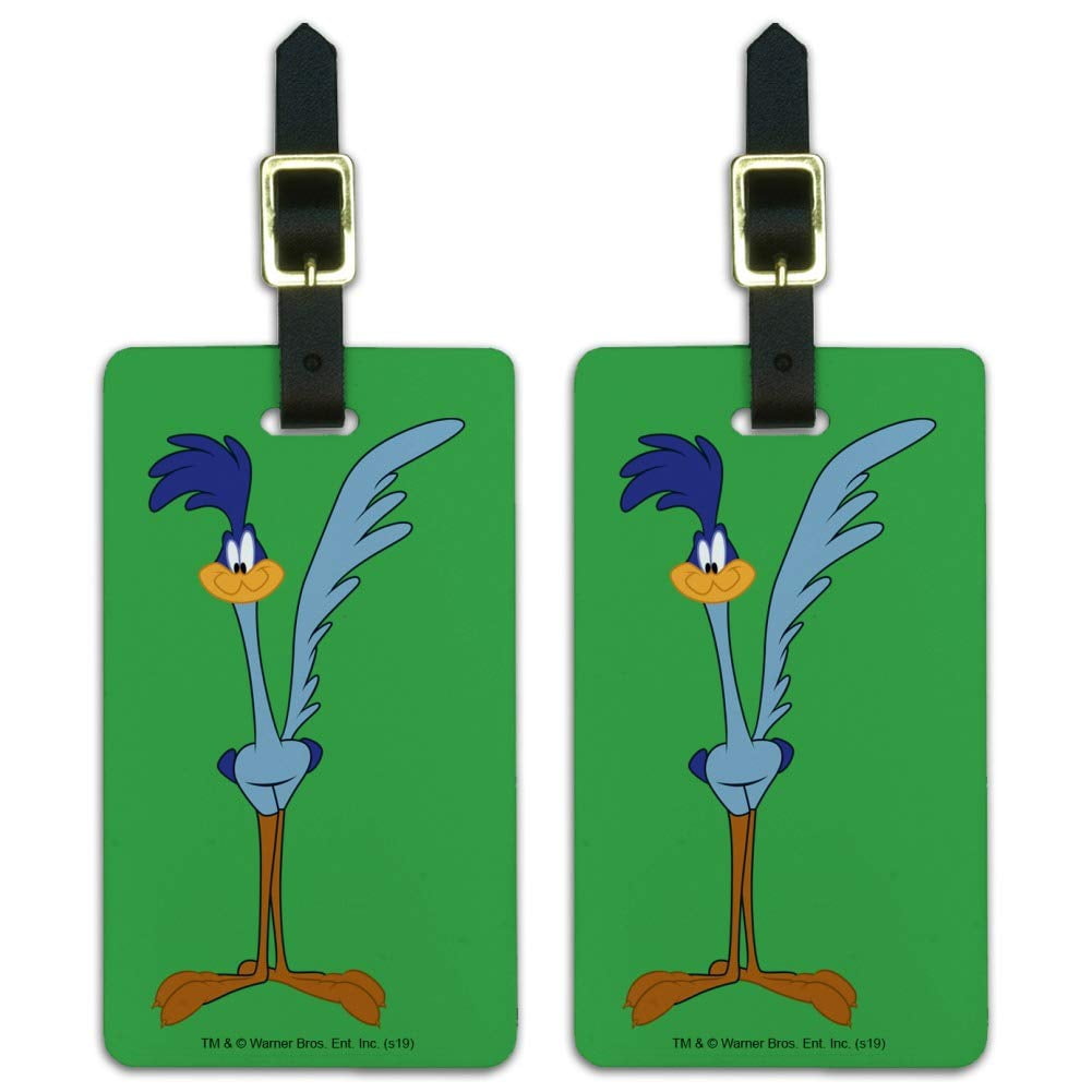 Looney Tunes Road Runner Luggage ID Tags Suitcase Carry-On Cards - Set of 2