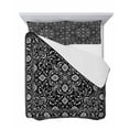 thumbnail image 7 of Quilts Twin-XL Size Bedding Set, Black Paisley Boho Lightweight Quilted Comforter, Abstract Art Floral Aesthetic Soft Reversible Bedspread Coverlet with Pillow Covers for All Season, 68" x 98", 7 of 7