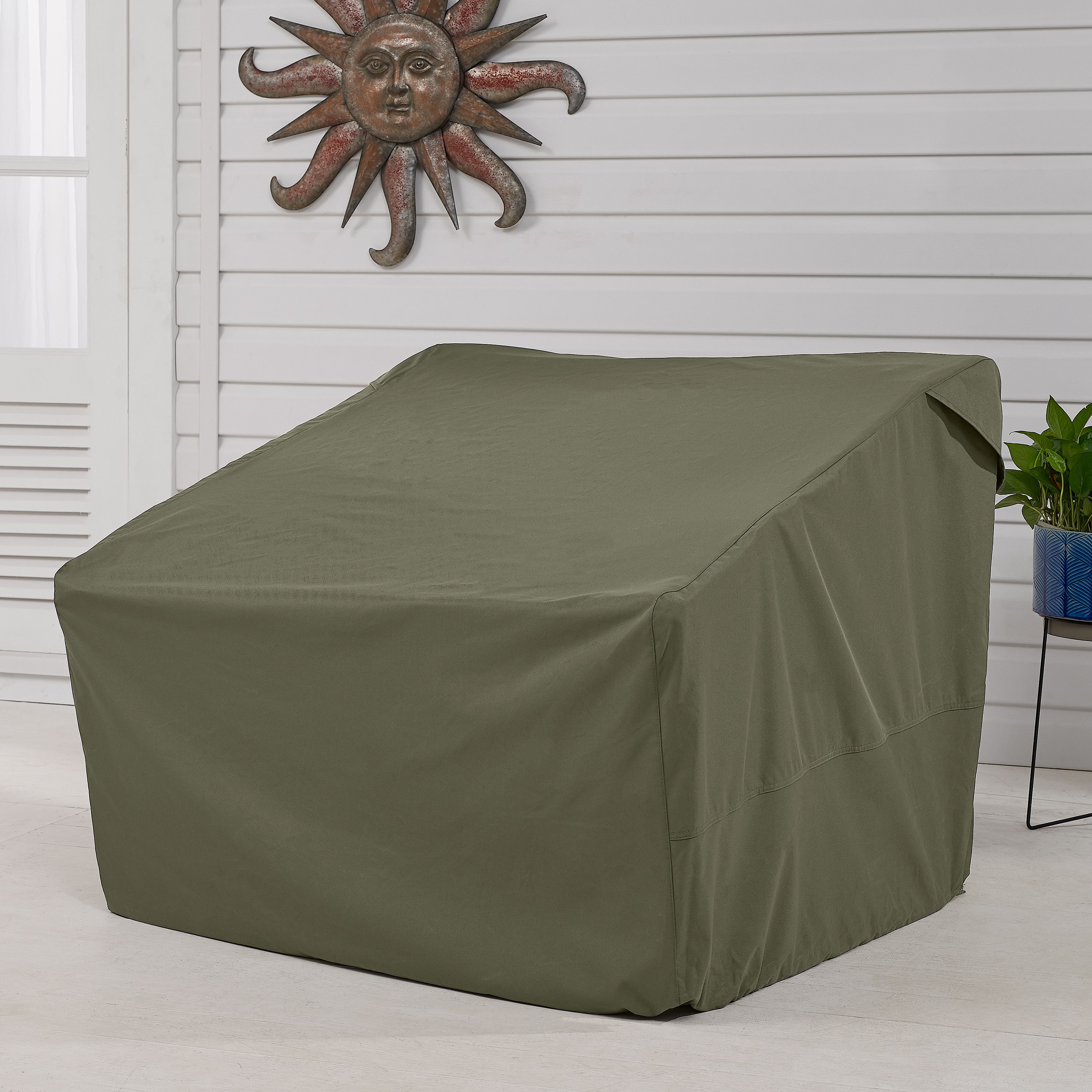 Better Homes & Gardens Hillberge Patio Lounge Chair Cover, 40 x 40 x 36 inch, Olive Gray - image 2 of 2