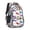 Dachshund Rainbow White, variant on Dog Paw Print and Bone Black Backpack for School, Cute School Bag with Adjustable Shoulder Straps and Padded Back, 16.9"x12.6"x5.9"