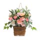 thumbnail image 1 of Cesta colgante para puerta con corona de hortensias color crema, cesta colgante para puerta con flores silvestres y bayas, decoración para puerta con flores silvestres, 1 of 6