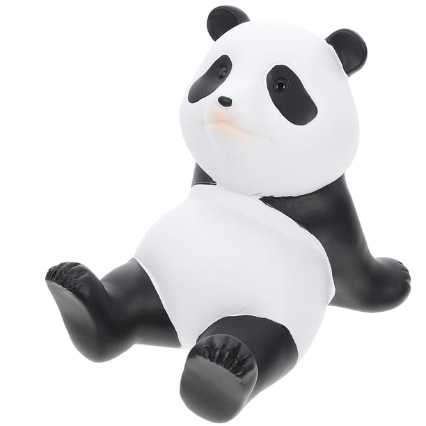 Soporte para teléfono Accesorios de escritorio Figuras de panda de resina Decoración del hogar Adornos decorativos de mesa Lindo soporte para teléfono