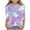 7#Multicolor, variant on AUNVITO Girls 3/4 Sleeve Round Neck Pullover T-shirt Fashion Print Casual Y2k Style