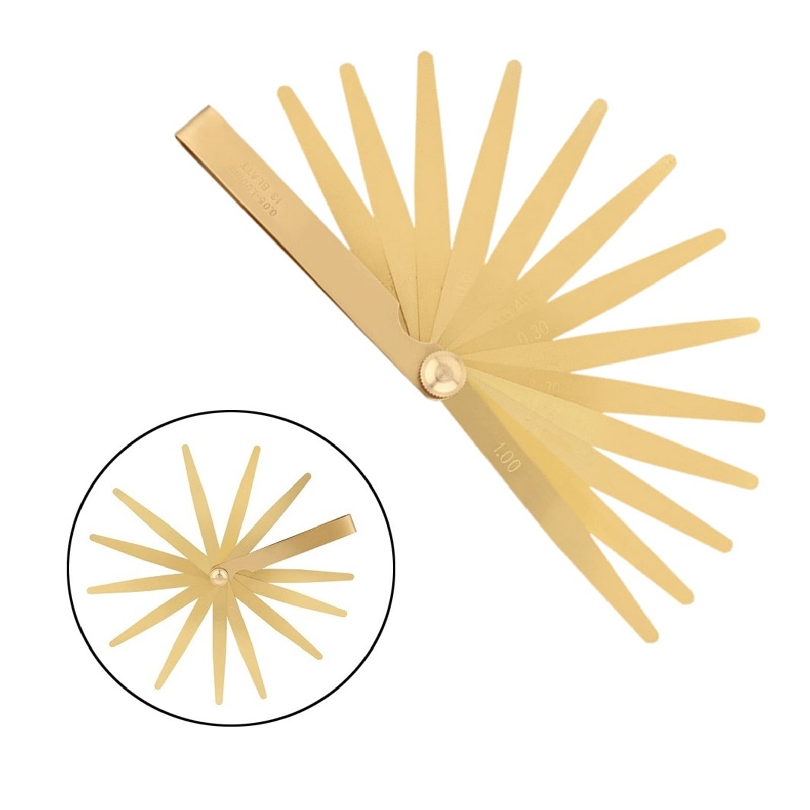 High Precision Metric Gap Metric Filler Feeler Gauge 0.05-1m 13 Blade Range Finder Feeler Brass Measure Tool