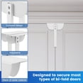 thumbnail image 3 of Metal Bifold Door Lock Adjustable Bifold Closet Door Lock Childproof Double Door Locks Secure Bifold Door Lock Easy Installation Pantry Doors Locks Fits 0.62inch to 2.16inch Door, 3 of 10