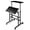 Black, variant on Killeryuki Mobile Standing Desk with 2 Platforms Adjustable Computer Laptop Desk Home Office Workstation Rolling Table Cart for Standing or Sitting-Black