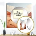 thumbnail image 3 of Designart "Canyon Drift In Desert Dreams I" Minimalism Peach Large Square Mirror - Square Bedroom Mirror Printed Wall Decor - Modern Square Printed Wall Mirror Art, 3 of 5