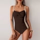 thumbnail image 5 of Traje de Baño sin Mangas con Cuello en V Empujado Acolchado con Control Abdominal, Trajes de Baño de Bikini de Tamaño Más Grande para las Vacaciones en la Piscina de la Playa, 5 of 5