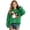 Green, variant on Girls Halloween Print Crewneck Sweatshirt Long Sleeve Casual Pullover For Kids