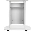 thumbnail image 6 of Mobile Standing Height Desk Portable Podium & Rolling Presentation Lectern Cart, 6 of 20