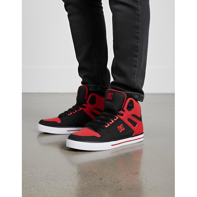 Tenis Hombre Caballero Dc Shoes Casual Skate Pure High Top rojo 26 MX
