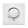 thumbnail image 1 of Commande de Ventilateur de Plafond - 220v 10a Interrupteur Mural pour 15-300w Gradateur - Type 86, 1 of 5