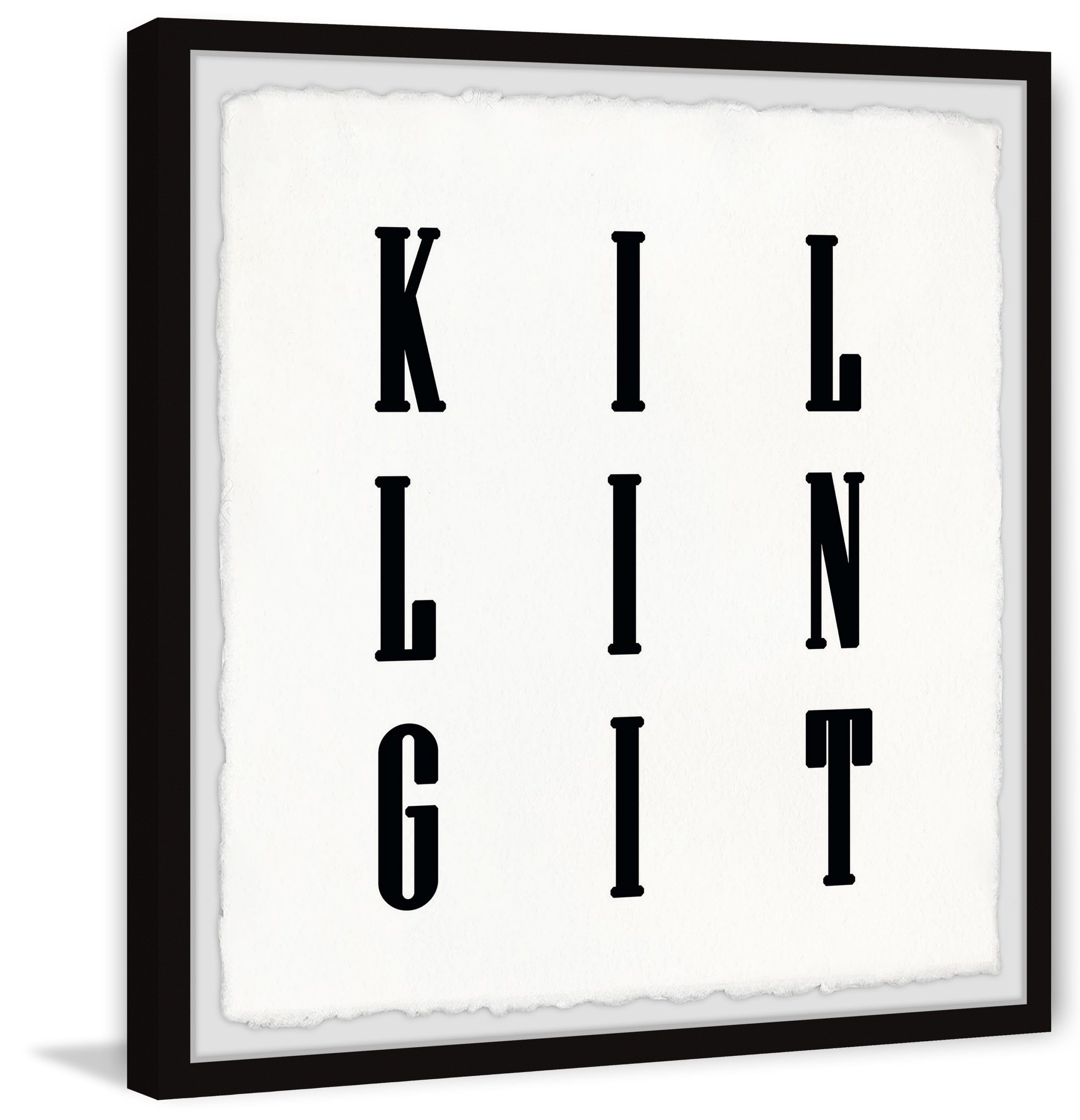Marmont Hill Killing It! Framed Wall Art, 32.00" x 1.50"