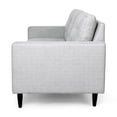 thumbnail image 4 of Benjara Apex Sofa, 3 Seater, 83 Inch, Modern Button Tufted, Light Gray Fabric, 4 of 5