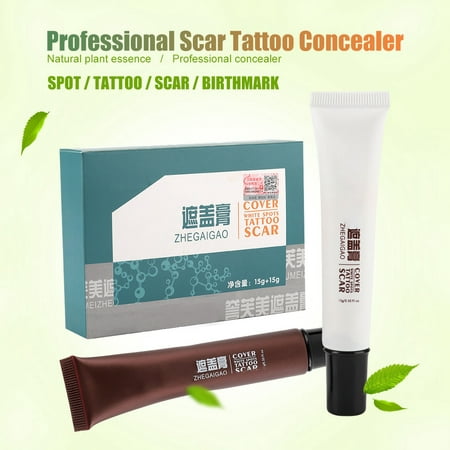 FAGINEY Professional Scar Tattoo Concealer Vitiligo Hiding Spots Birthmarks Makeup Cover Cream Set, Birthmarks Cover Cream, Spots (Best Way To Cover Up Scars On Wrist)