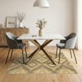 thumbnail image 3 of ODIKA 5'x7' Washable Area Rug Abstract Painterly Strokes Interlocking Geometric Freeform Lightweight for Dining Room, Under Table, Home Office, Non-Slip Chair-Friendly, 3 of 7