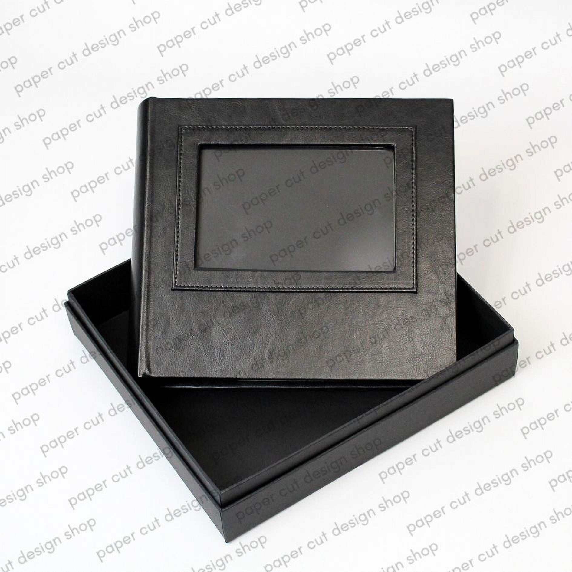 Paper Cut Design Shop Photo Booth Album Guestbook  Slip In Black 4x6 with Storage Box Wedding Album Scrapbook Album