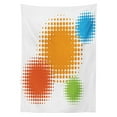 thumbnail image 3 of Ambesonne Orange Tablecloth Rectangular Table Cover, Colorful Half Tone Circles, 52"x70", Red Orange and Blue, 3 of 4
