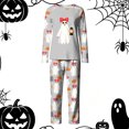 thumbnail image 2 of Kakishop Halloween Women’s Matching Family Sleepwear Long Sleeve Top and Pants Pajama Set 2 Piece, S, 2 of 7
