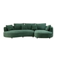 thumbnail image 4 of Kevinplus Oversized Sectional Sofa, Modern Couch with Chaise, Comfy Curved Sofa Couch with Left Facing Chaise,Green,Right, 4 of 22