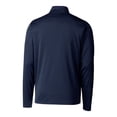thumbnail image 3 of Men's Cutter & Buck  Navy Gwinnett Stripers  Clique Spin Eco Performance Half-Zip Pullover, 3 of 3