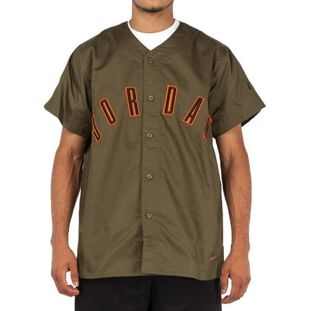 Jordan NRG Vault Woven Men's Baseball Jersey Olive at4511-395