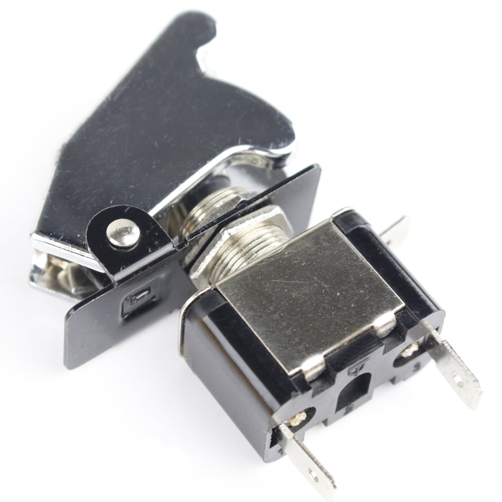 Chrome Rocker Switch Blue Illuminated LED Light On Off 12 Volt Toggle