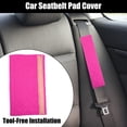 thumbnail image 2 of Unique Bargains 1 Pair Auto Car Seat Belt Protector Pads Shoulder Strap Seatbelt Soft Comfort Covers Universal Pink, 2 of 7