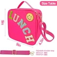 thumbnail image 6 of Insulated Lunch Bag With Adjustable Shoulder Strap, Nylon Preppy Lunch Box Large Insulated Lunch Bag Reusable Lunch Tote Bag with Smiley Preppy LunchBag, 6 of 10