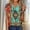 A908 Mint Green, variant on Xdegoge TShirt for Women V Neckline Short Sleeve Going Out Casual Style Loose Fit Zebra Stripe Floral Rose Print Lightweight Flowy Summer Spring Tops Soft Shirts