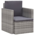 thumbnail image 1 of vidaXL Garden Chair with Cushions Poly Rattan Grey, 1 of 4