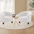 thumbnail image 2 of Housse de Fauteuil Club Ensemble de Pièces Housses de Fauteuil Tub avec Housse de Coussin Housses de Fauteuil en Velours Extensible Housses de Fauteuil Tonneau Rond Doux pour Salon Bar Comptoir Club (Velours), 2 of 8